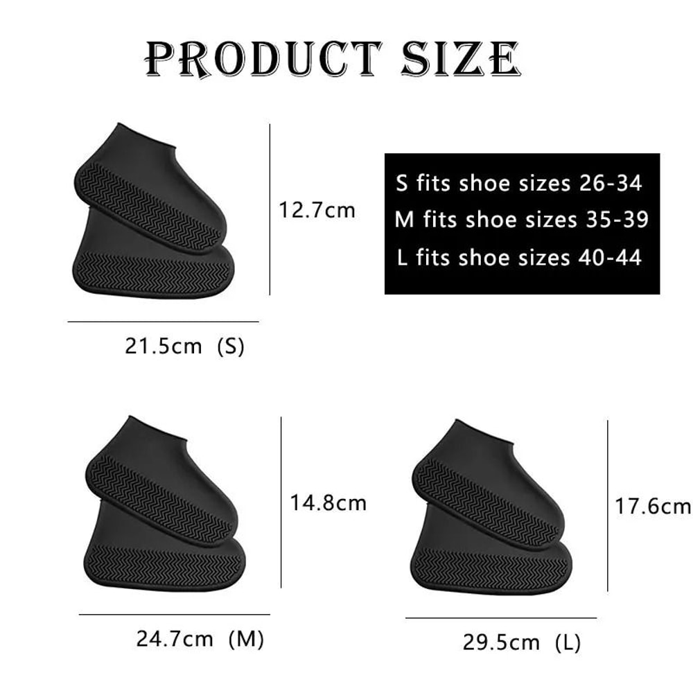 Reusable Waterproof Silicone Rain Shoe Covers 6