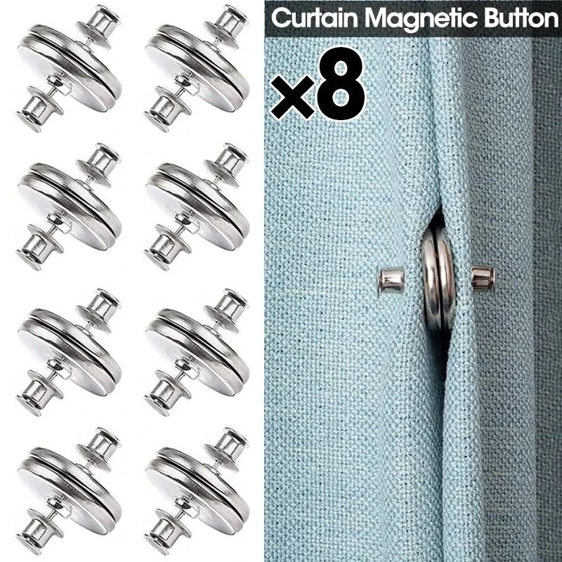 Curtain Magnetic Closure Buttons 4 Or 8 Pair Sets 0
