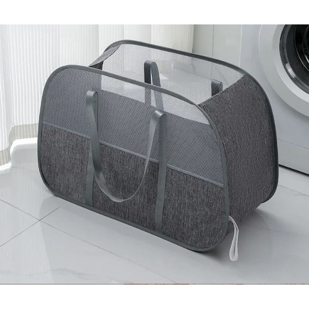 Mesh Popup Foldable Laundry Basket 6