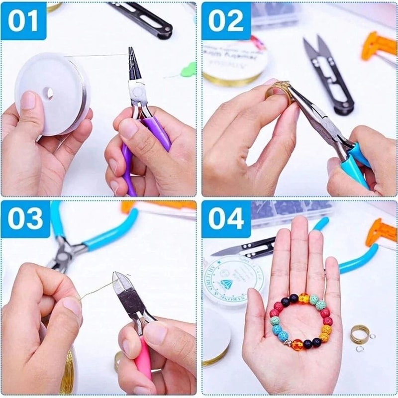 4Piece Professional Jewelry Pliers Tool Kit 3