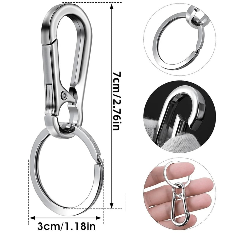 4Piece Metal Carabiner Clip Keychain Set 1