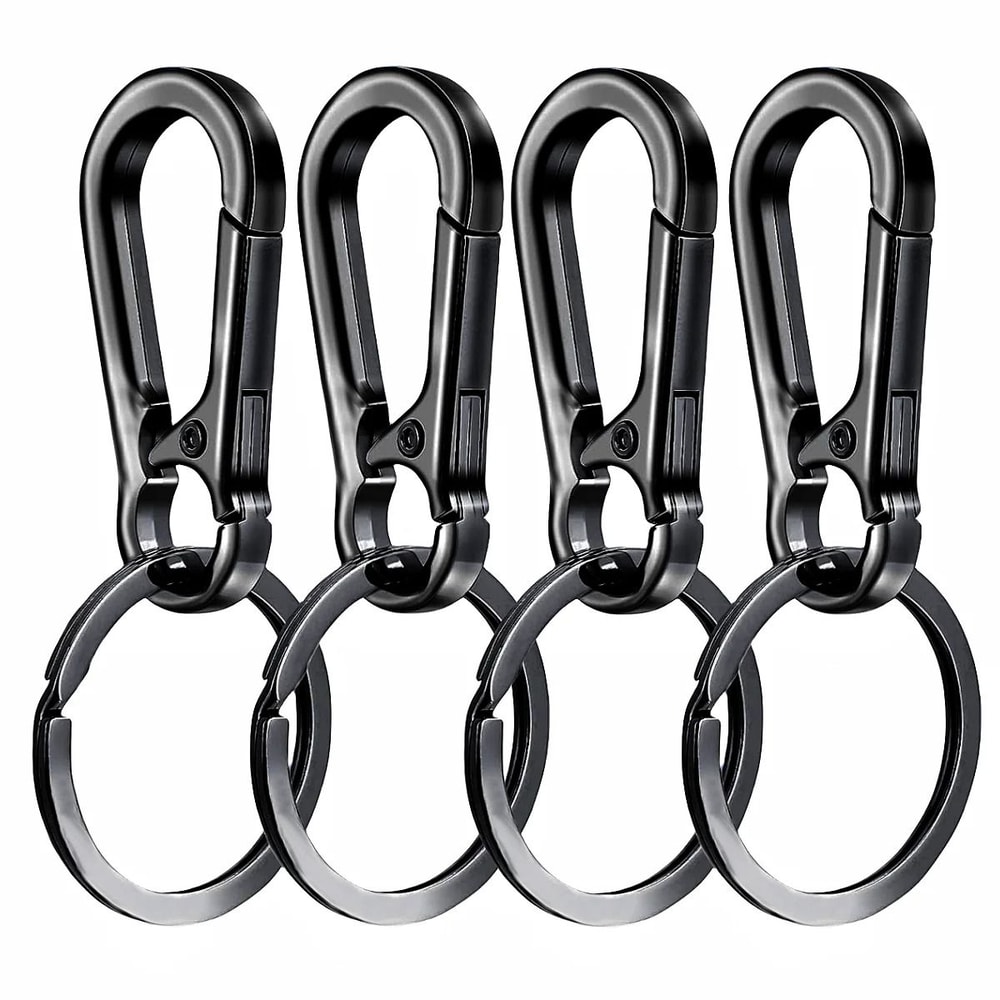 4Piece Metal Carabiner Clip Keychain Set 6
