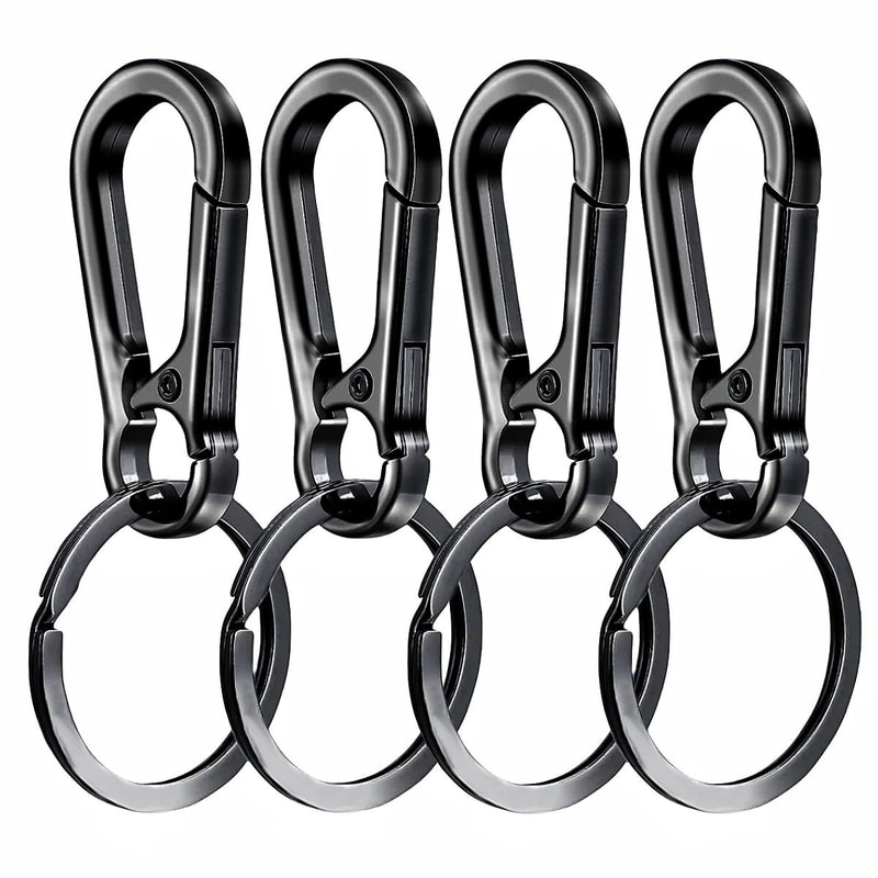 4Piece Metal Carabiner Clip Keychain Set 6