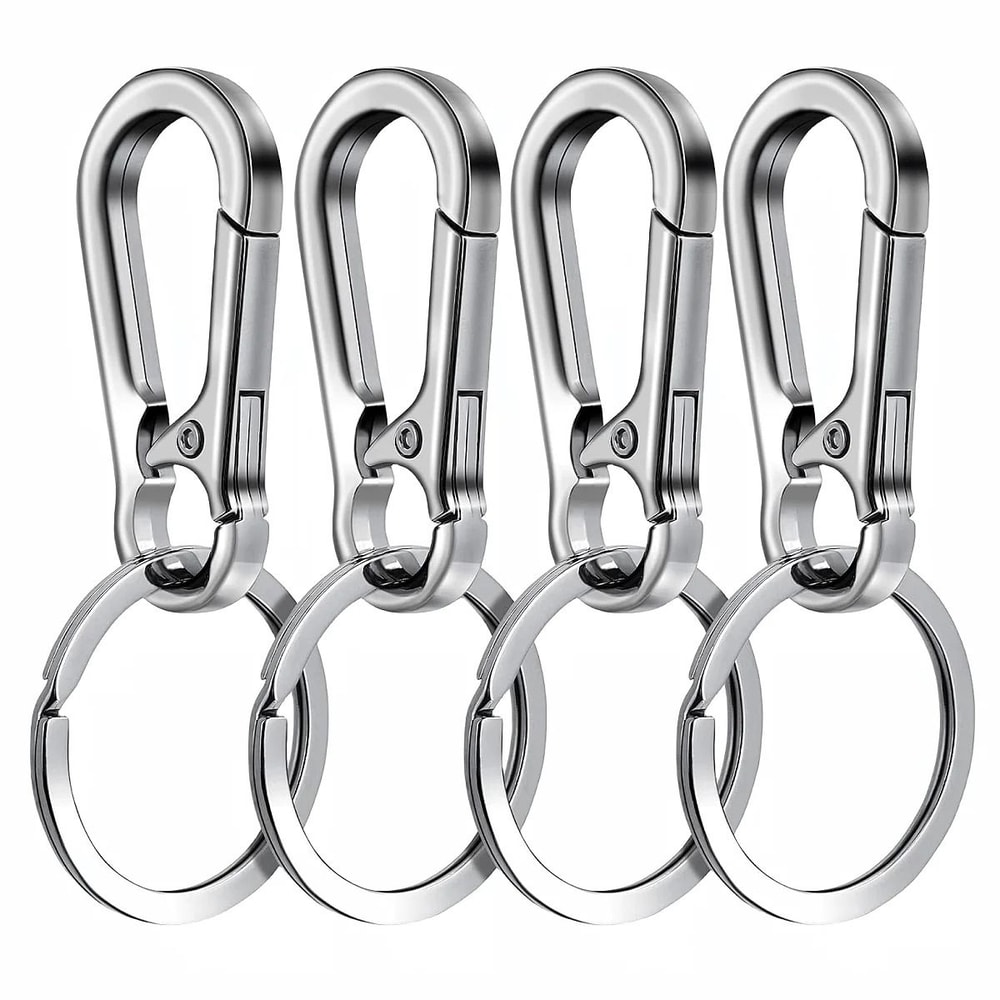4Piece Metal Carabiner Clip Keychain Set 7