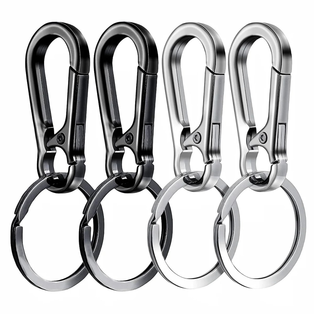 4Piece Metal Carabiner Clip Keychain Set 8