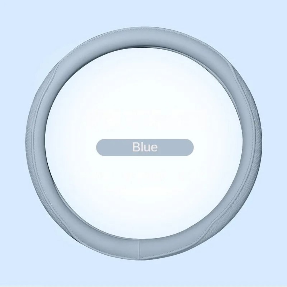 Napa Leather Perforated Patchwork Steering Wheel Cover 9