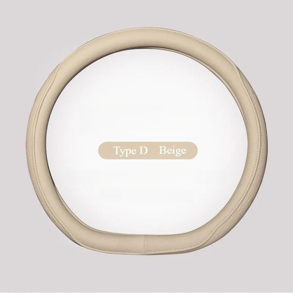 Napa Leather Perforated Patchwork Steering Wheel Cover 13