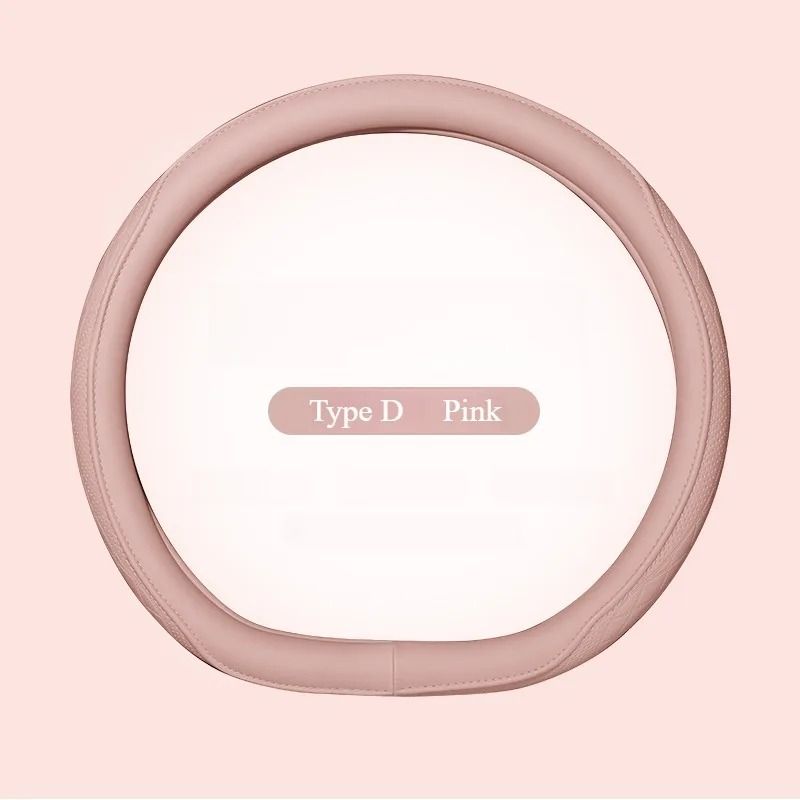 Napa Leather Perforated Patchwork Steering Wheel Cover 15