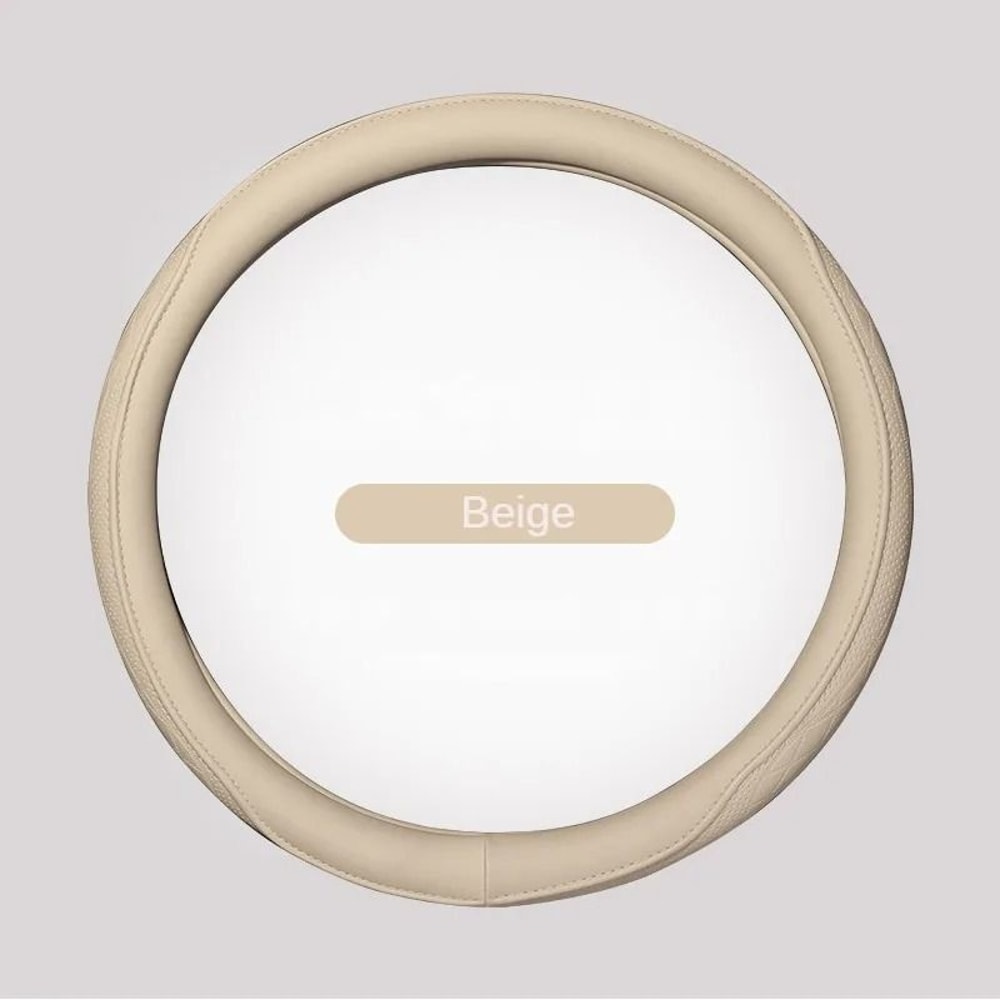 Napa Leather Perforated Patchwork Steering Wheel Cover 16