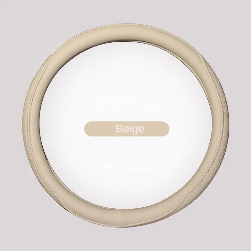 Napa Leather Perforated Patchwork Steering Wheel Cover 16