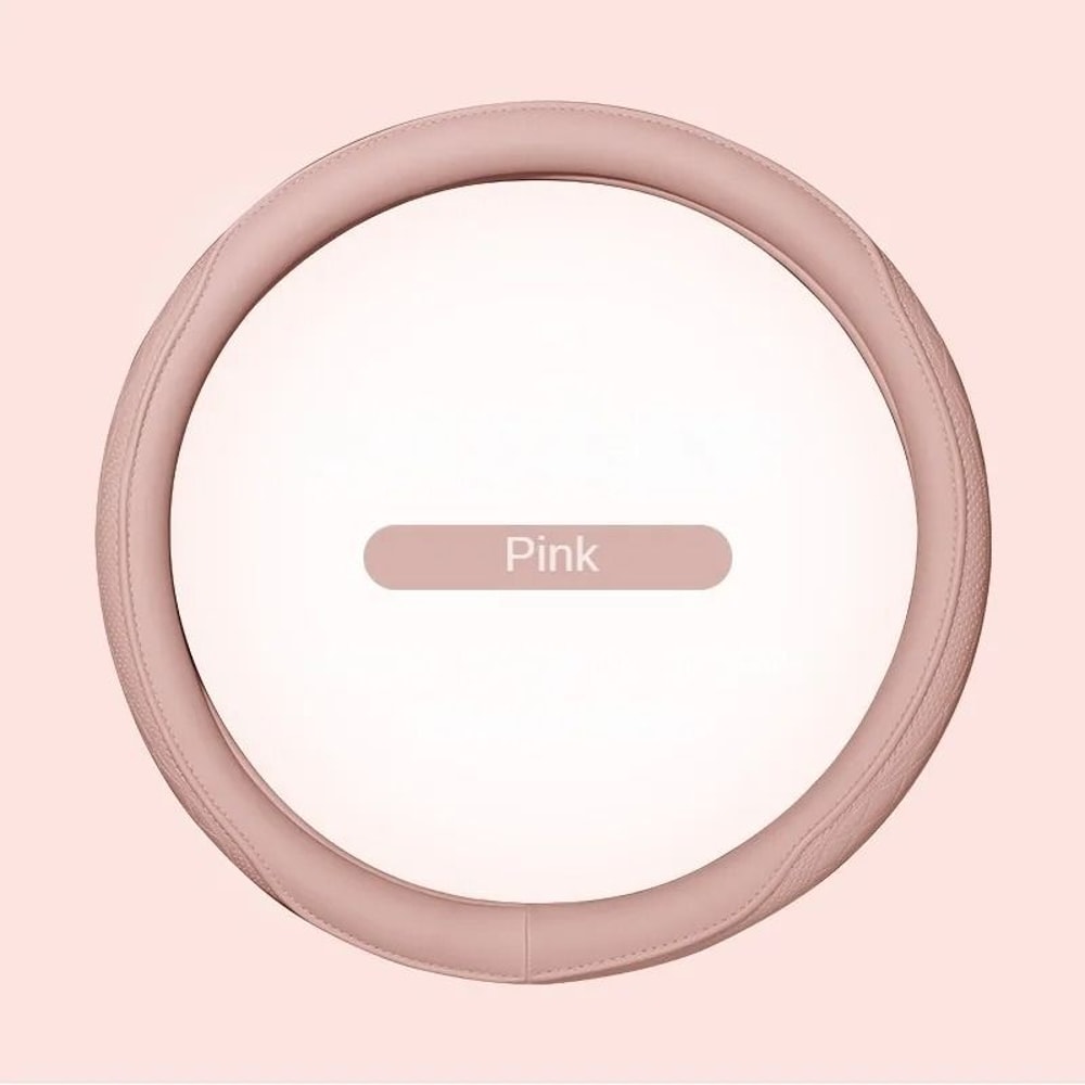 Napa Leather Perforated Patchwork Steering Wheel Cover 7