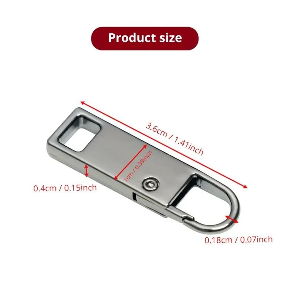 4Piece Detachable Universal Zipper Pull Replacement Set 5