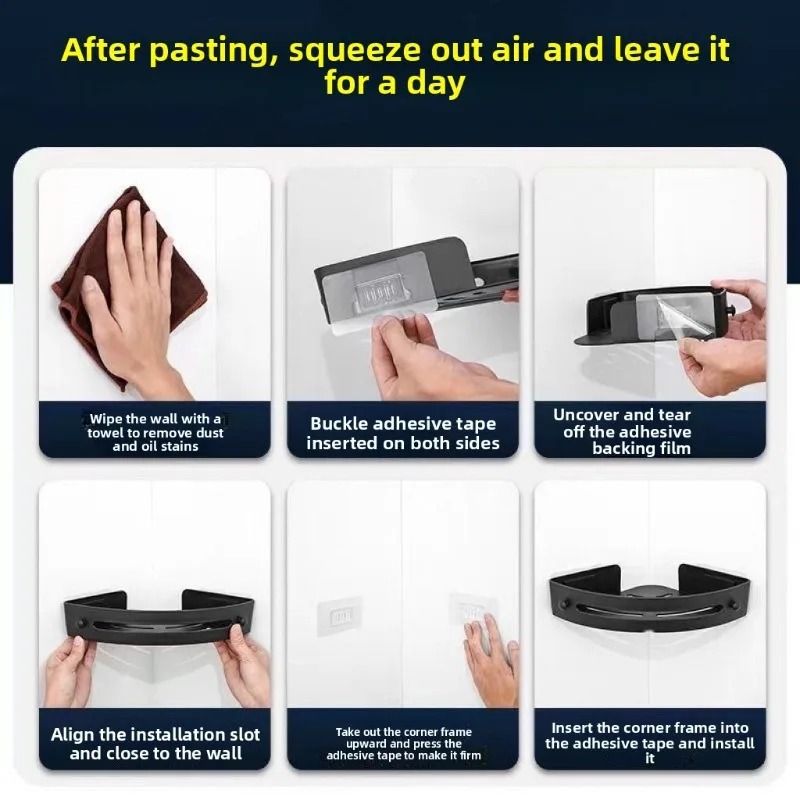 Strong Adhesive NoDrill Shower Storage Shelf 3