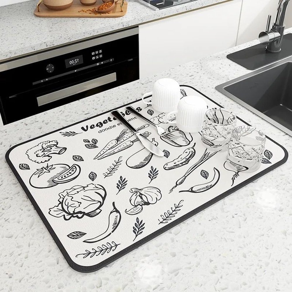 Super Absorbent QuickDry Kitchen And Coffee Mat 7