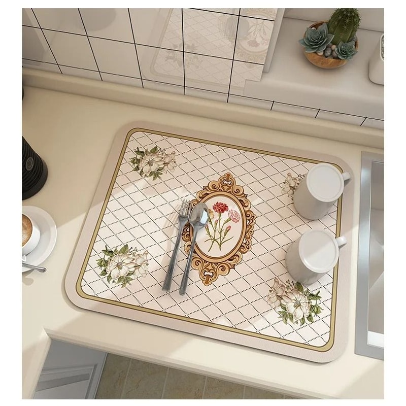 Super Absorbent QuickDry Kitchen And Coffee Mat 17