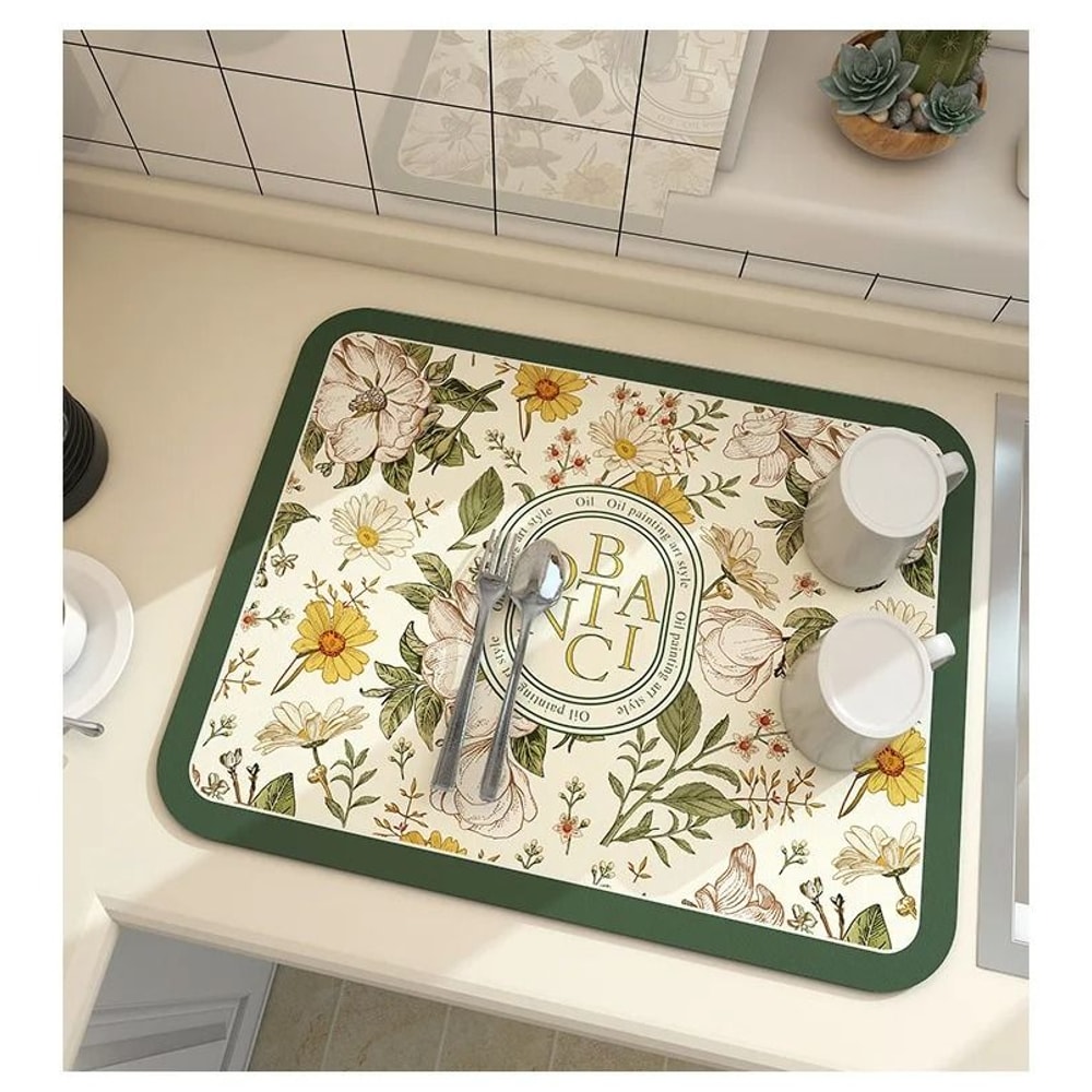 Super Absorbent QuickDry Kitchen And Coffee Mat 18