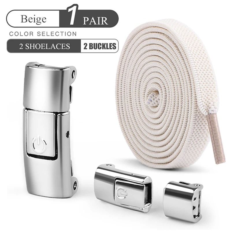 Universal 8mm Press Lock NoTie Elastic Shoelaces 8