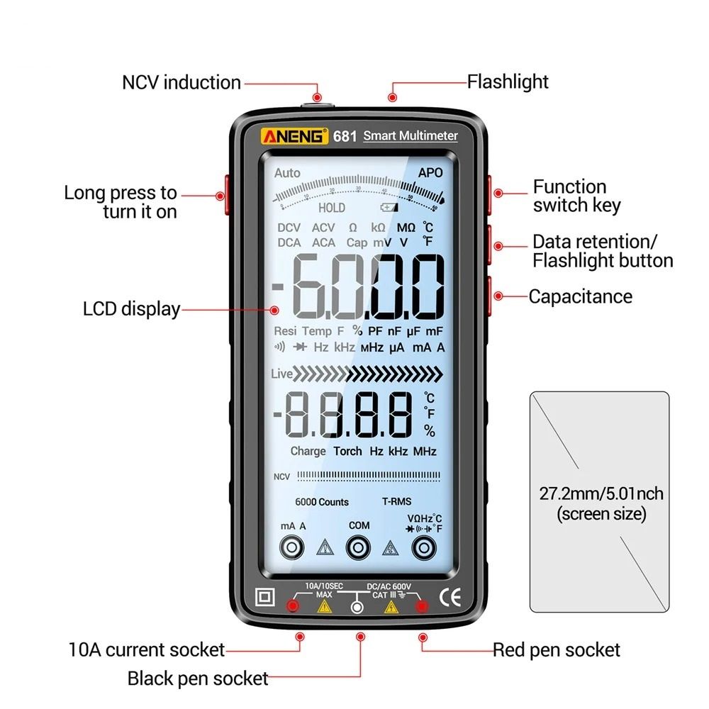 Professional UltraSlim Rechargeable Digital Multimeter 2