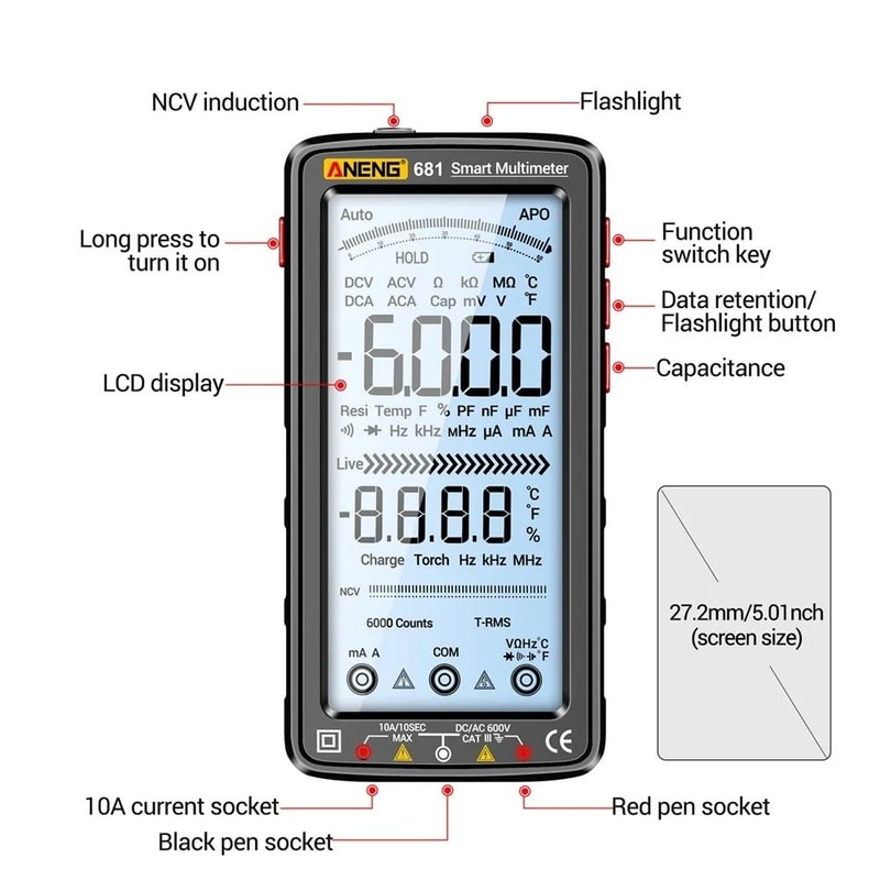Professional UltraSlim Rechargeable Digital Multimeter 2