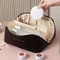 Luxury Leather Cosmetic Organizer Travel Toiletry Bag 5