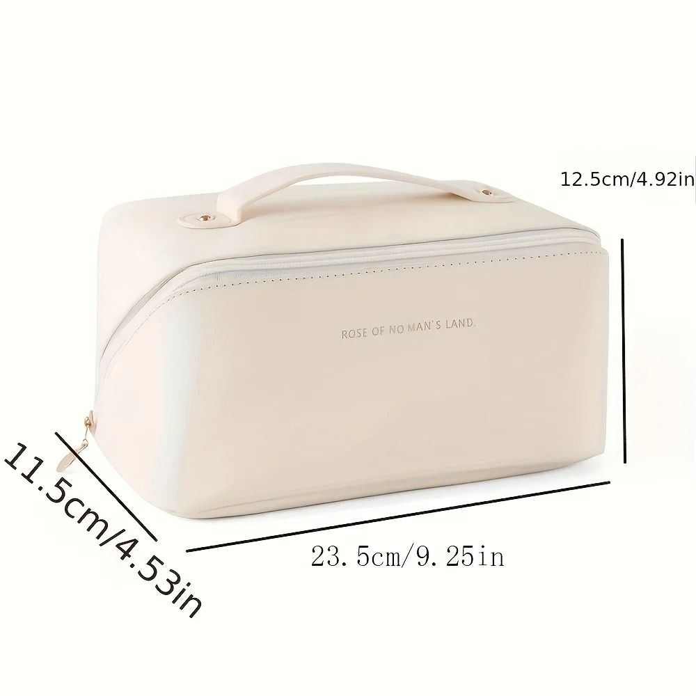 Luxury Leather Cosmetic Organizer Travel Toiletry Bag 6