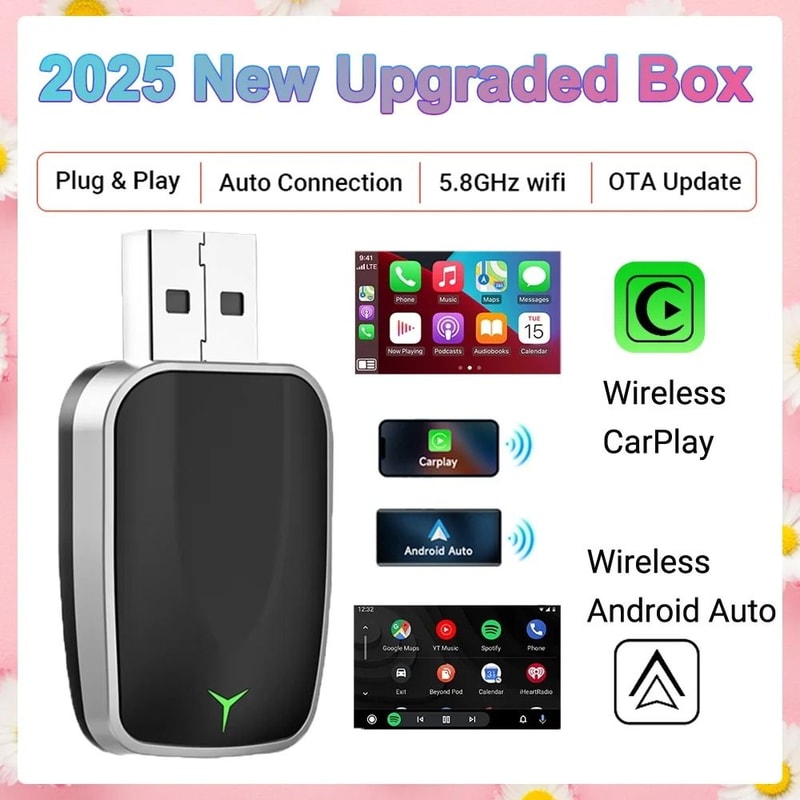 2in1 Wireless CarPlay Android Auto Smart Mini Box 11