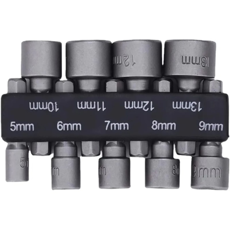9Piece Universal Hex Socket Nut Driver Set 1