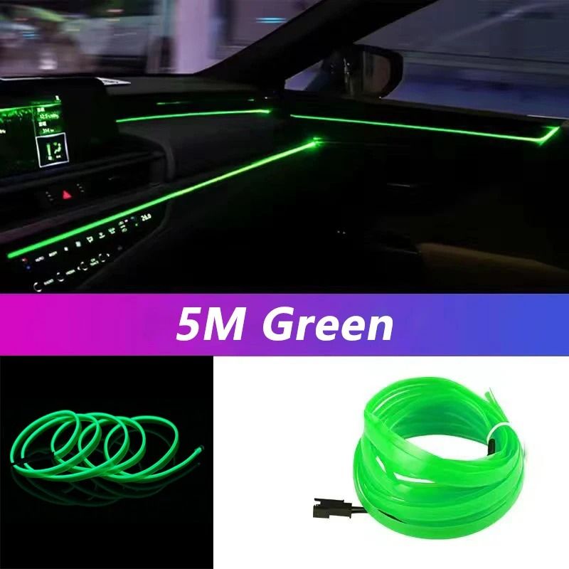 5M USB Interior LED Neon EL Wire Ambient Light 9