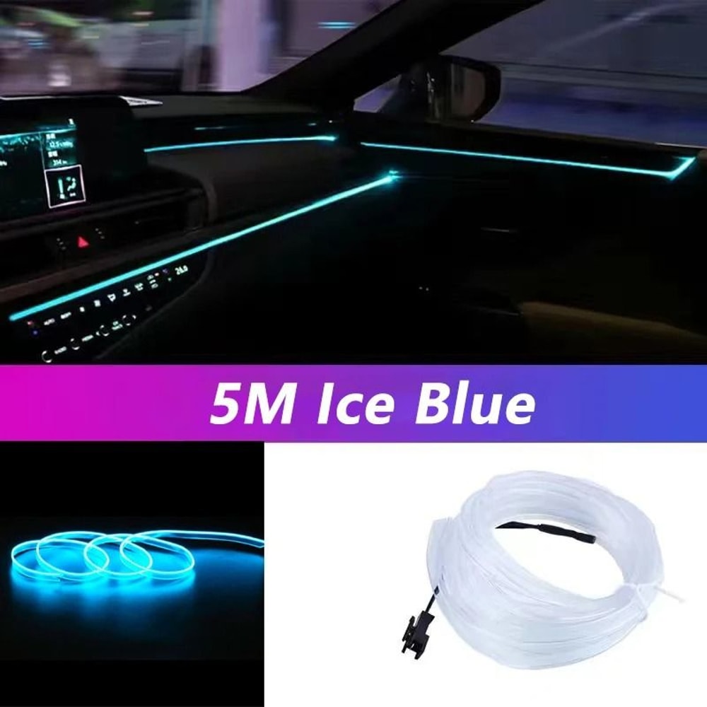 5M USB Interior LED Neon EL Wire Ambient Light 14