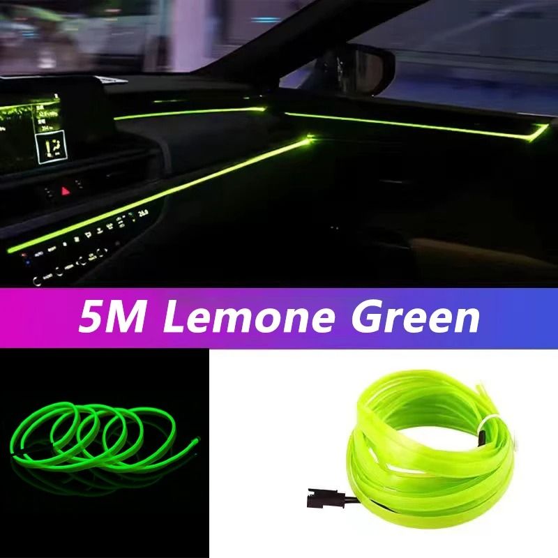 5M USB Interior LED Neon EL Wire Ambient Light 15