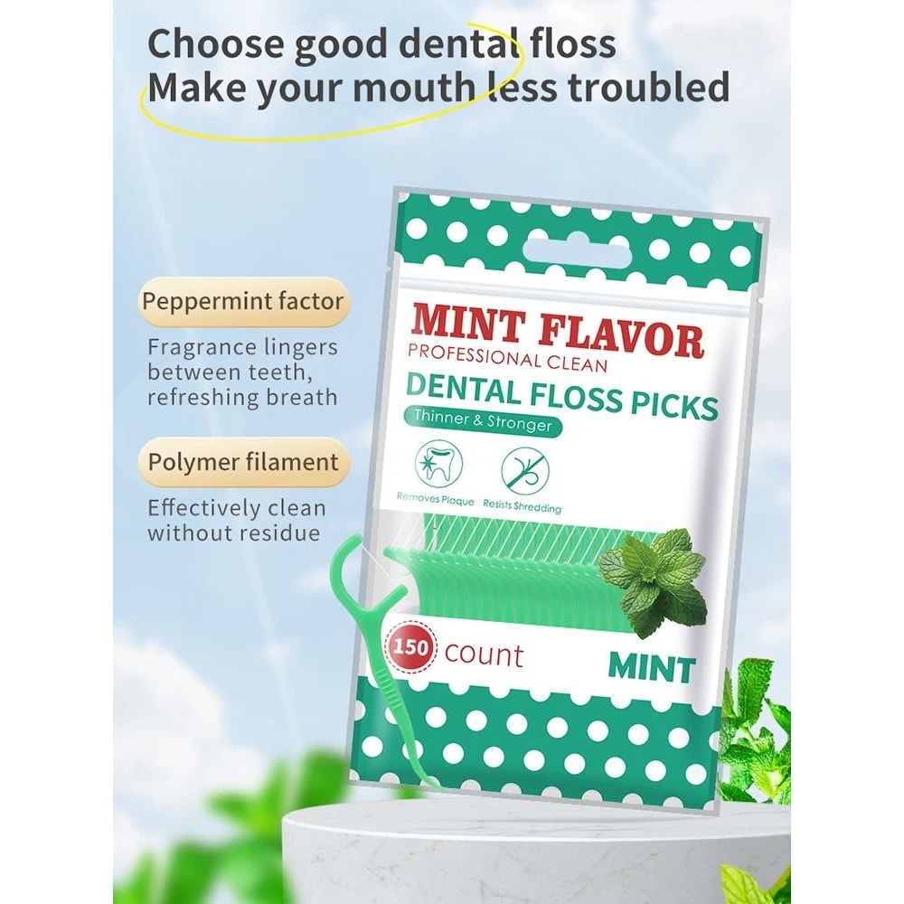 Mint Portable Disposable Dental Floss Sticks 9