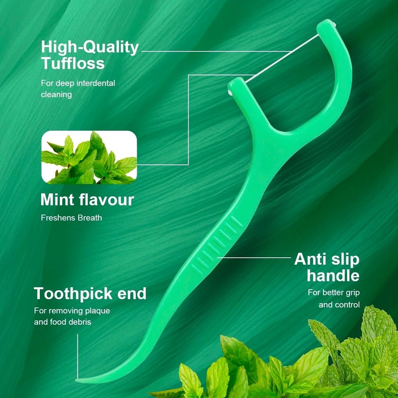 Mint Portable Disposable Dental Floss Sticks 3