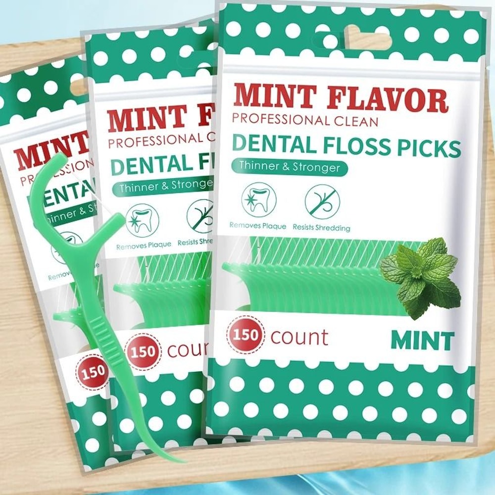 Mint Portable Disposable Dental Floss Sticks 8