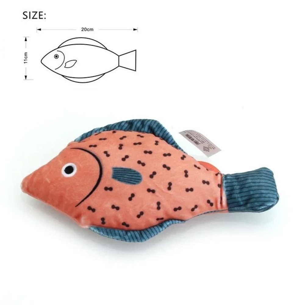 3D Simulation Catnip Interactive Plush Fish Toy 13
