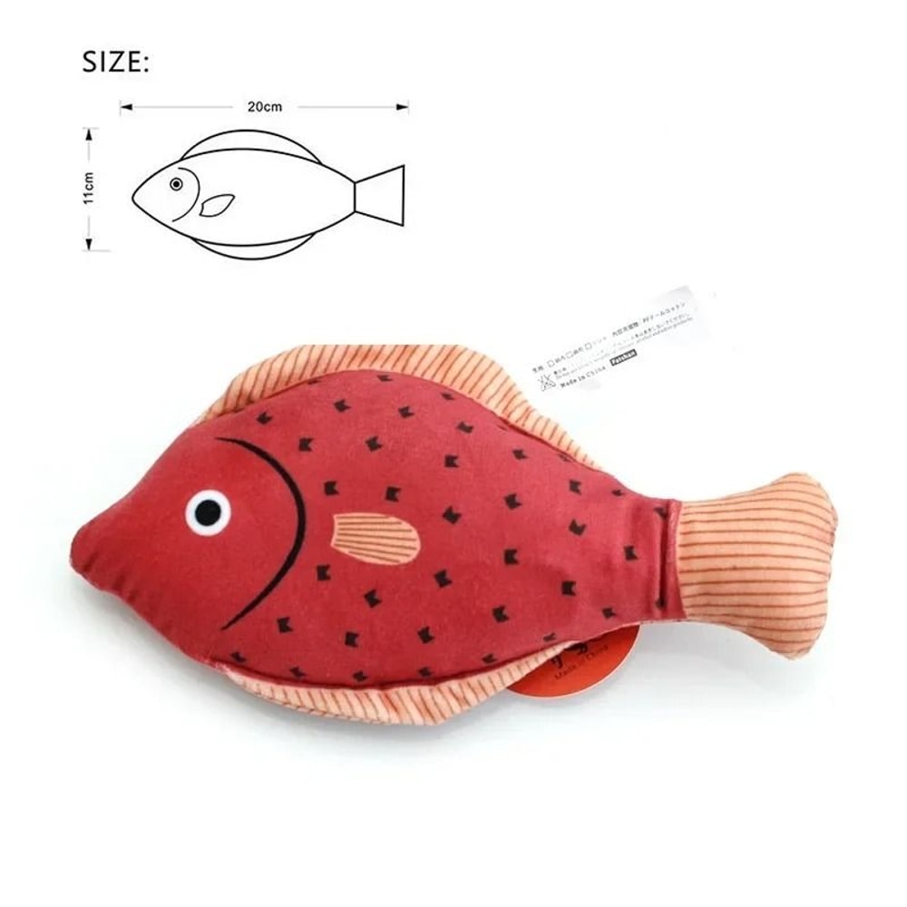 3D Simulation Catnip Interactive Plush Fish Toy 14