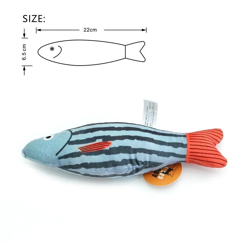 3D Simulation Catnip Interactive Plush Fish Toy 7