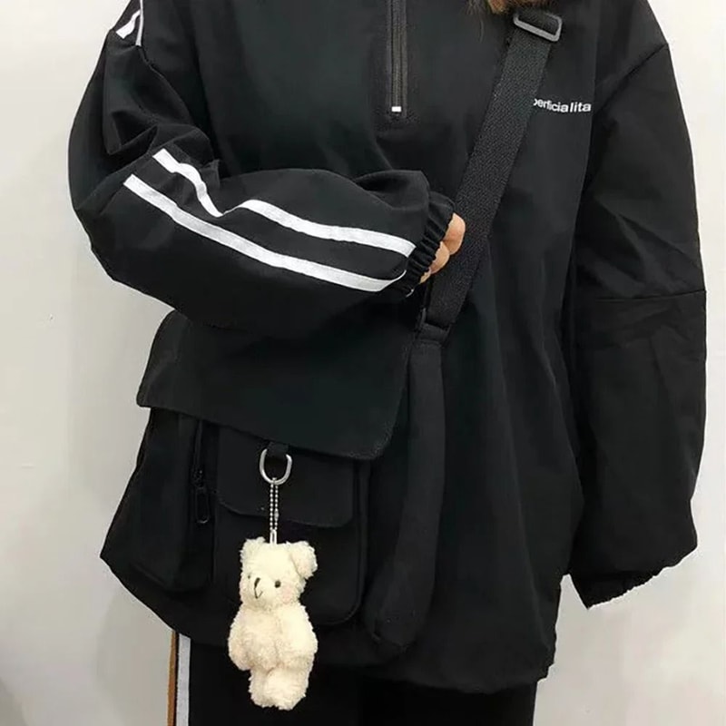 Harajuku Fashion Canvas Crossbody Bag 8