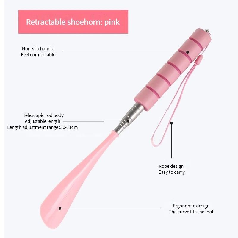 Stretchable Telescopic LongHandle Metal Shoehorn 9