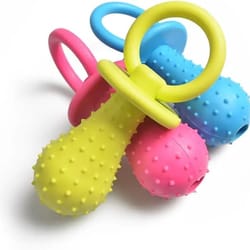 interactive pet rubber pacifier & chew toy
