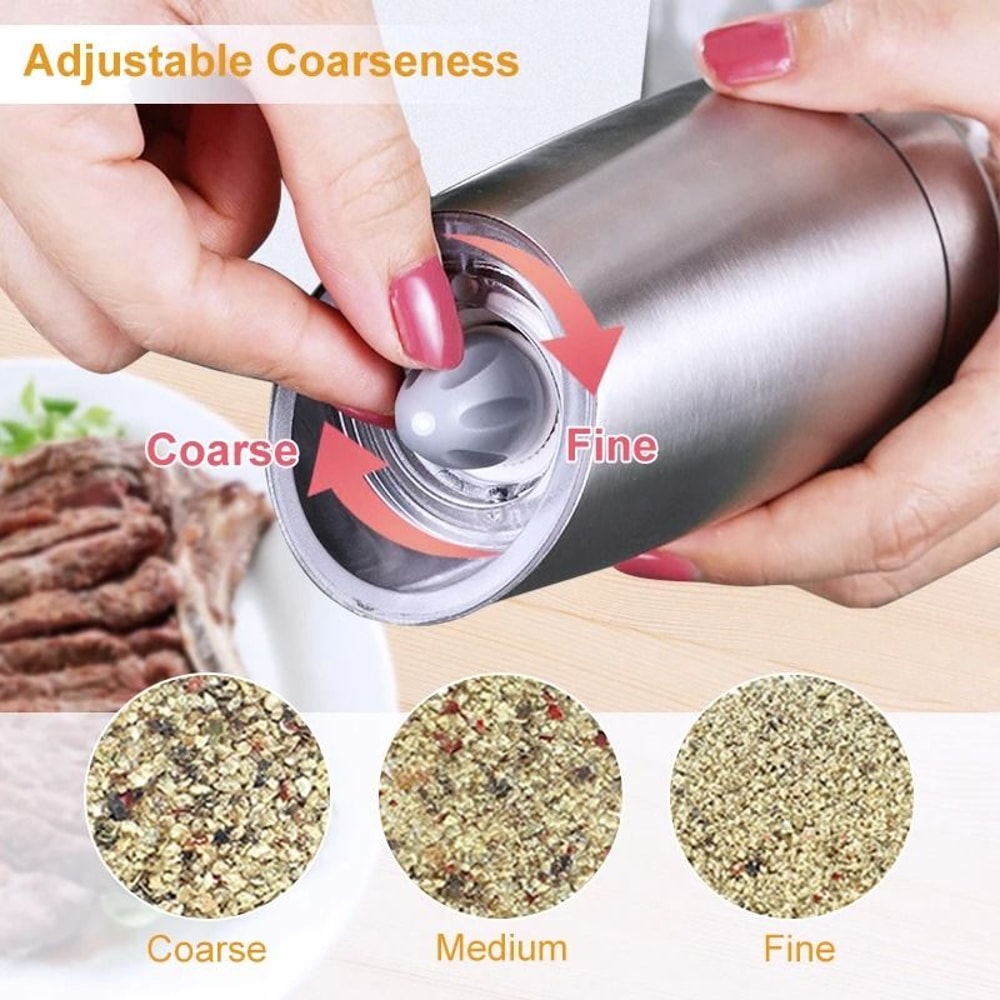 Professional Automatic Gravity Induction Electric Pepper Mill Set 2