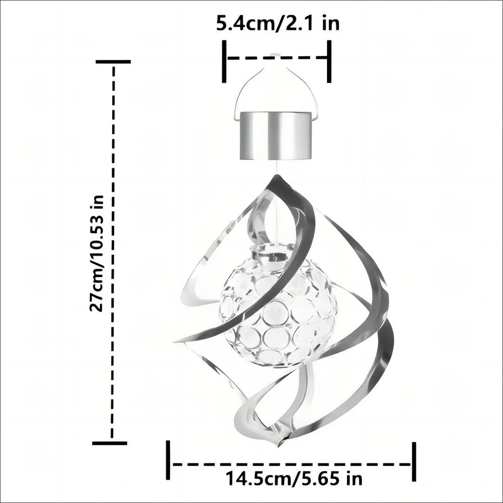 Professional SolarPowered LED Wind Chime Pendant Light 2