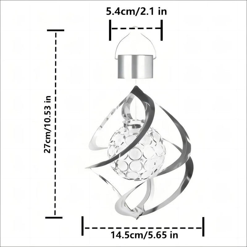 Professional SolarPowered LED Wind Chime Pendant Light 7