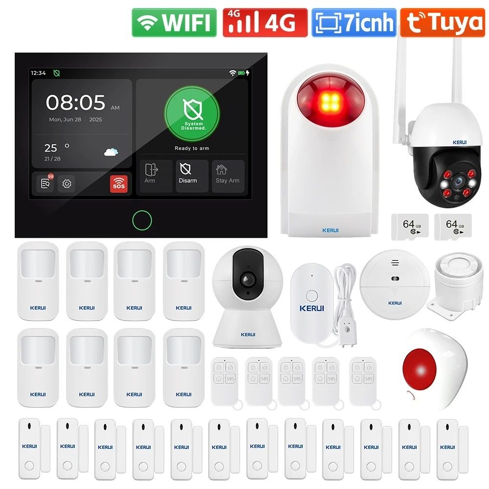 7Inch HD Touchscreen Smart Security Hub 4G WiFi Home Command Center 6