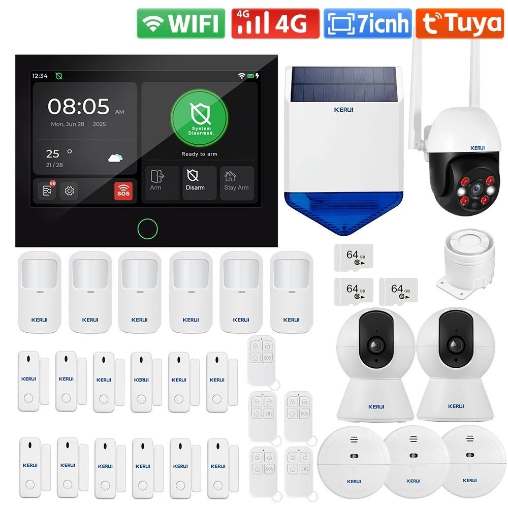 7Inch HD Touchscreen Smart Security Hub 4G WiFi Home Command Center 8