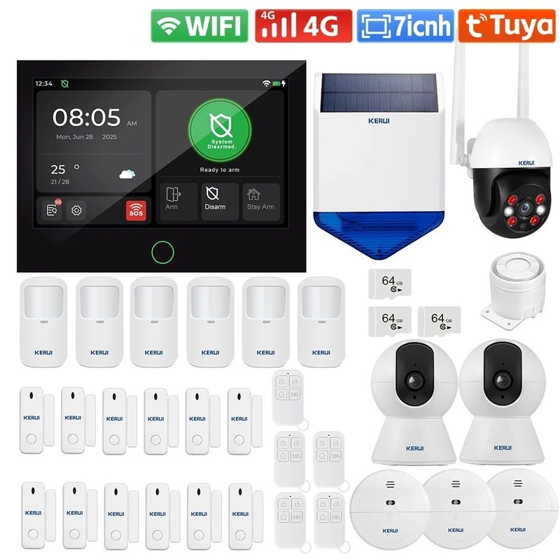 7Inch HD Touchscreen Smart Security Hub 4G WiFi Home Command Center 8