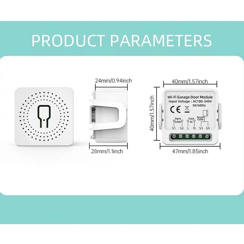 Smart WiFi Garage Door Controller Remote Access Security Alarm Hub 3