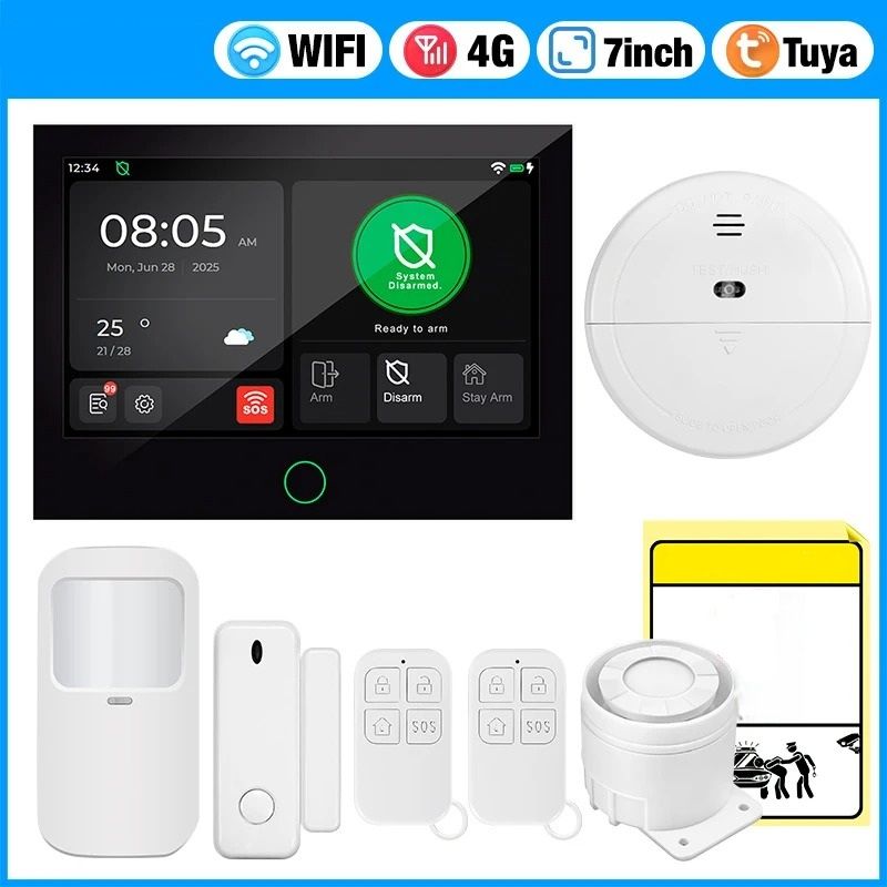 FullColor 7Inch IPS Touchscreen Security Hub 4G WiFi Residential Defense System 6