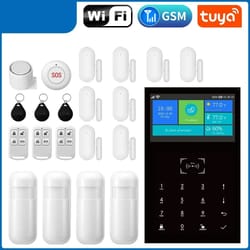 4.3-inch smart home security hub - wifi & gsm alarm with temperature display