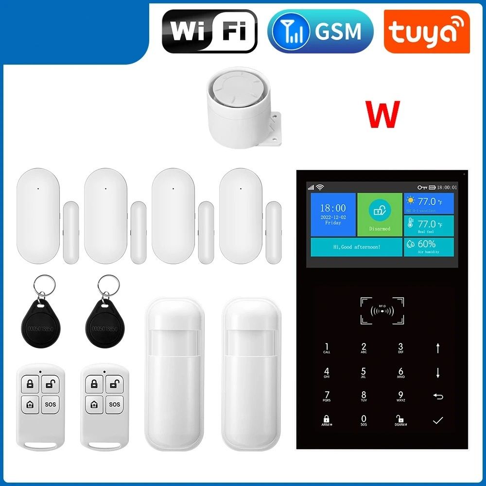 43Inch Smart Home Security Hub WiFi GSM Alarm With Temperature Display 9