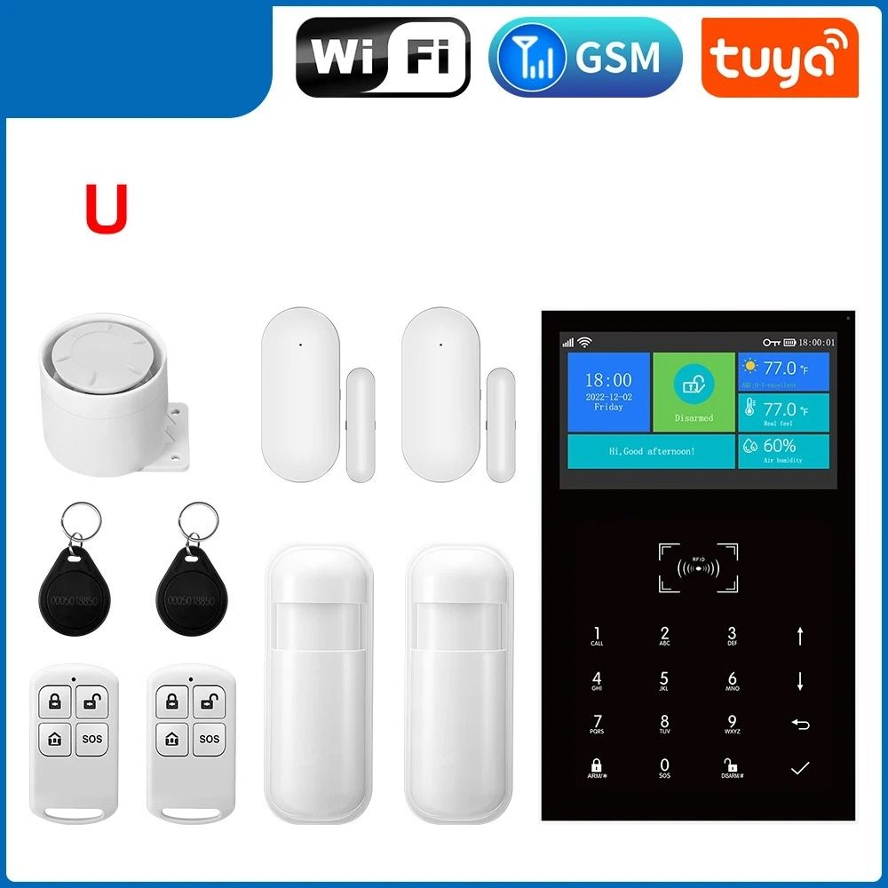 43Inch Smart Home Security Hub WiFi GSM Alarm With Temperature Display 7